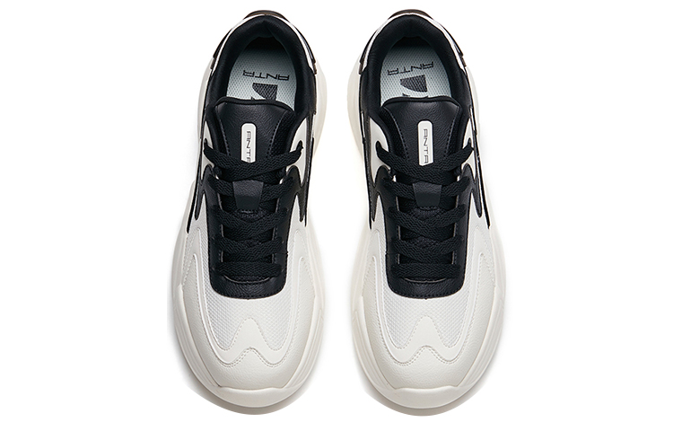 Lookbook Anta安踏 織物合成皮 減震防滑耐磨 低筒 生活休閒鞋 男款 白黑