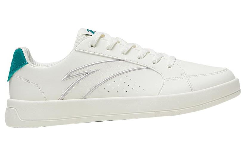 Order 安踏防滑耐磨低幫板鞋男款白綠