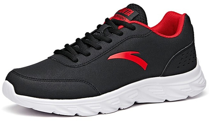 Anta Running Series Sneakers Leather 'Black Red' 91835529-8 Order Anta Running Series Sneakers Leather 'Black Red' 91835529-8