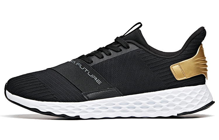 Anta Low-Top Running Shoes 'Black White Gold'