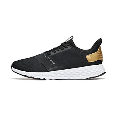 Anta Low-Top Running Shoes 'Black White Gold'