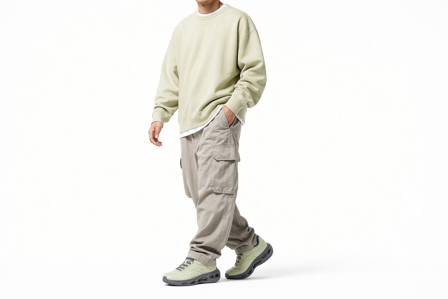 Order Anta安踏 舒適 低筒 訓練鞋 男款 綠灰色