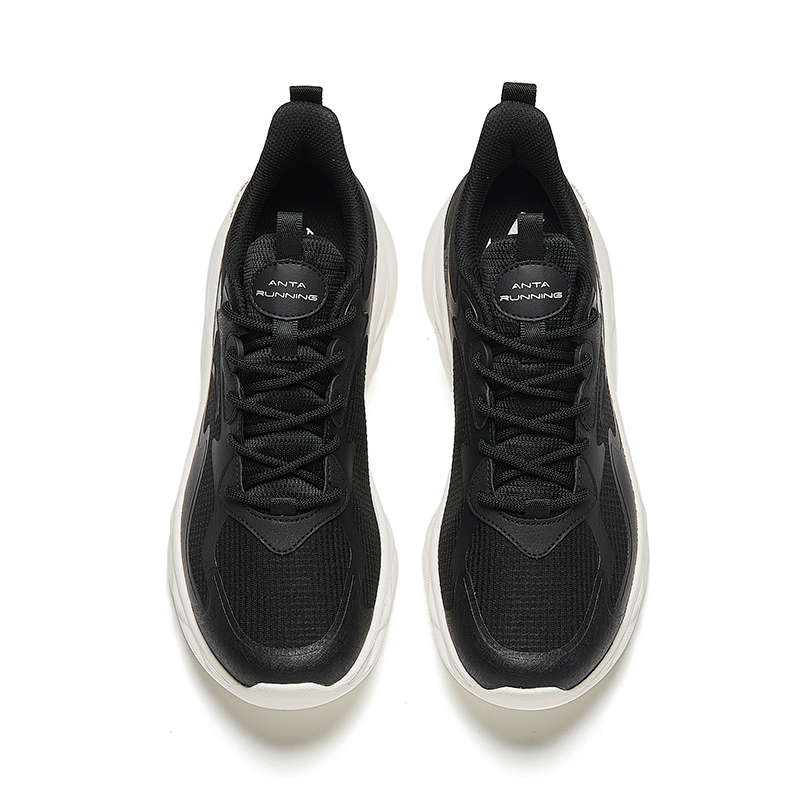 Lookbook Anta安踏 綿綿彈 舒適百搭 耐磨 低幫 跑步鞋 男款 黑色