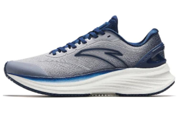 Buy 安踏 圓頭綁帶 減震耐磨 低幫 跑步鞋 男款 灰藍