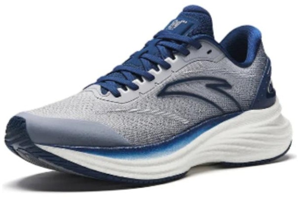 安踏 圓頭綁帶 減震耐磨 低幫 跑步鞋 男款 灰藍 Order 安踏 圓頭綁帶 減震耐磨 低幫 跑步鞋 男款 灰藍