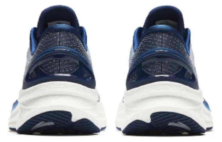 Shop 安踏 圓頭綁帶 減震耐磨 低幫 跑步鞋 男款 灰藍