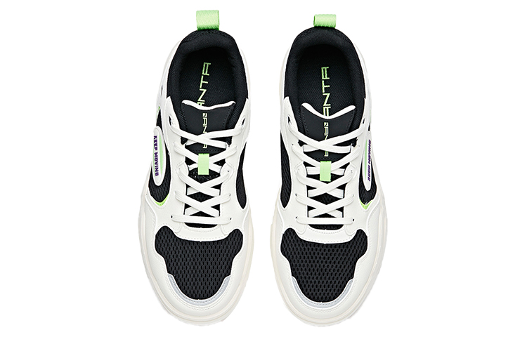 Lookbook 安踏 防滑耐磨 低幫 板鞋 男款 白黑