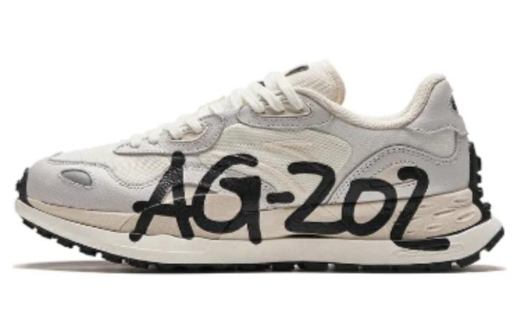 Buy 安踏 圓頭繫帶 耐磨防水 低幫 跑步鞋 男款 白灰黑