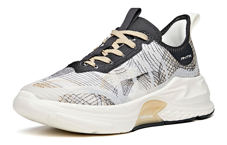 Anta Low-Top Running Shoes 'White Grey Brown' 圖 2