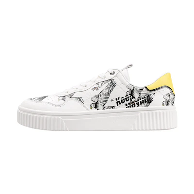 Anta Low-Top Skateboard Sneaker 'White Black Yellow'