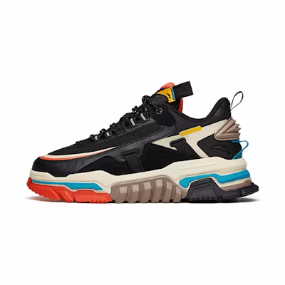 Anta Low-Top Sneakers 'Shadow Stealth Black Yellow'
