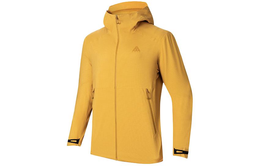 Anta LT Series Solid Logo Hooded Jacket Windbreaker Unisex - Shrub Yellow 952417605-3