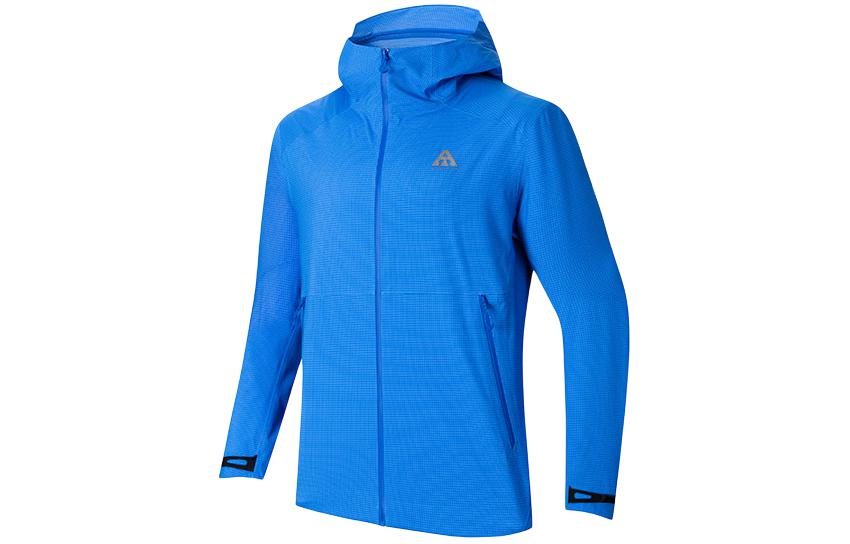 Anta LT Series Windbreaker Jacket - Blue Unisex Hooded Sports Coat 952417605-4