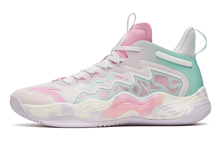 Anta Magic Cement Bubble Outfield Basketball Shoes 'White Pink' 912321610S-3