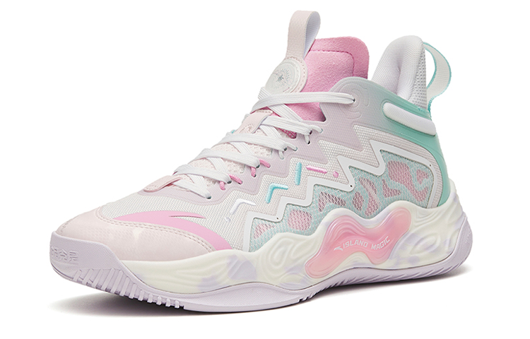 Lookbook Anta Magic Cement Bubble Outfield Basketball Shoes 'White Pink' 912321610S-3
