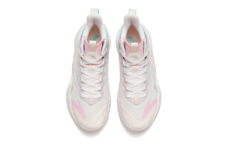 Shop Anta Magic Cement Bubble Outfield Basketball Shoes 'White Pink' 912321610S-3
