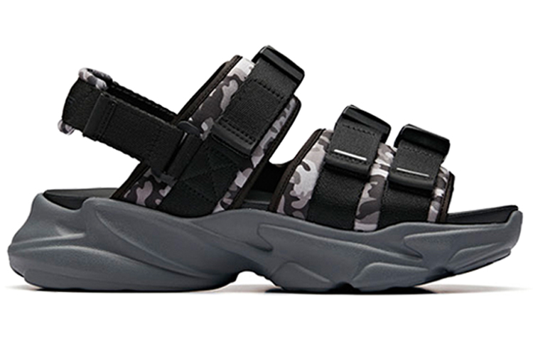 Anta Magic Tape CMFT Thick Sole Sandal 'Black Grey' 圖 2