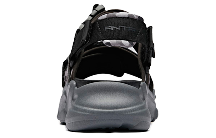 Anta Magic Tape CMFT Thick Sole Sandal 'Black Grey' 圖 5