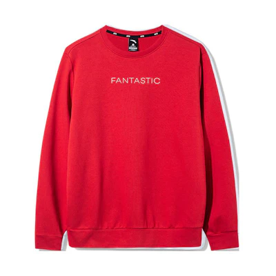 Anta Maple Red Logo Print Pullover Sweatshirt - Lifestyle Series 95738719-3