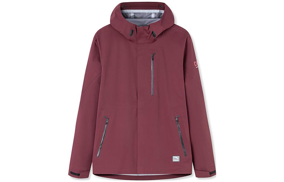 Anta Maroon Letter Print Zipper Jacket 152230602-2
