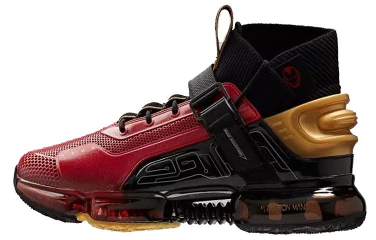 Anta Marvel x High-Top Running Shoes 'Iron Red' 91947012-3