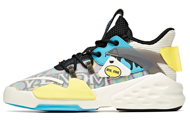 Anta MARVEL x Mid-Top 'Black White Yellow' 912118088-2