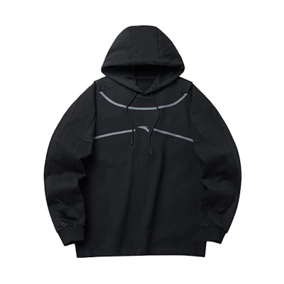 Anta Mesh Hoodie Pullover Unisex Black 172141702R-2