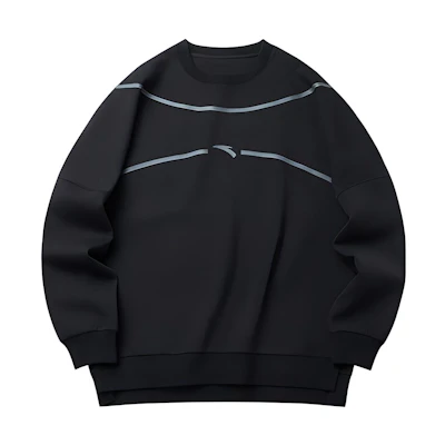 Anta Mesh Panel Pullover Sweatshirt Unisex Black 172141701R-2