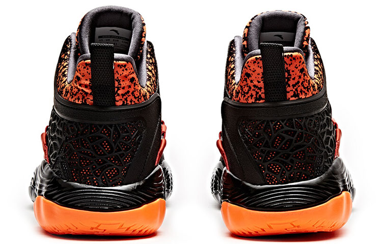 Shop Anta Mid-Top Basketball 'Black Orange' 11731399-2