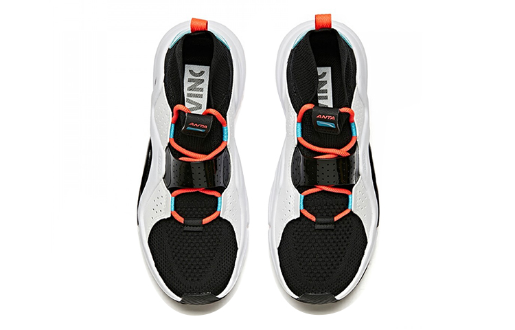 Lookbook Anta Mid-Top Hardloopschoenen ''Zwart Wit Blauw'' 91928812-3