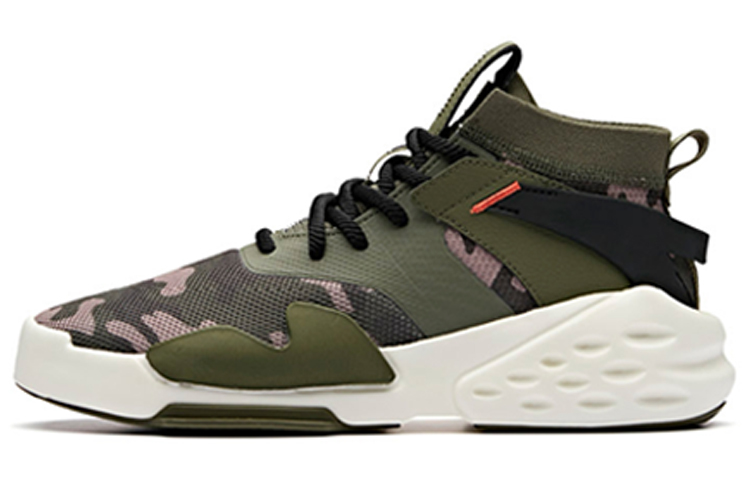 Anta Mid-Top Skateboard Sneakers 'Green Black White' 11918081-6