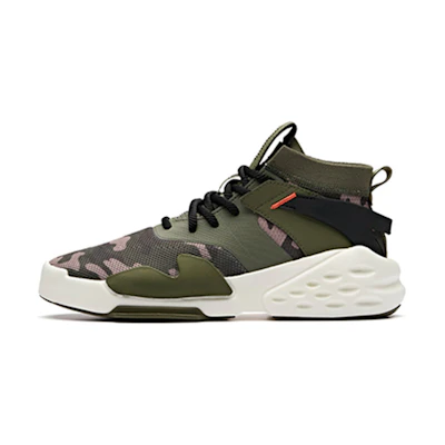 Anta Mid-Top Skateboard Sneakers 'Green Black White'