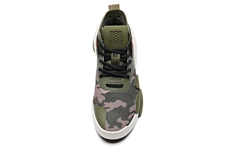 Shop Anta Mid-Top Skateboard Sneakers 'Green Black White' 11918081-6