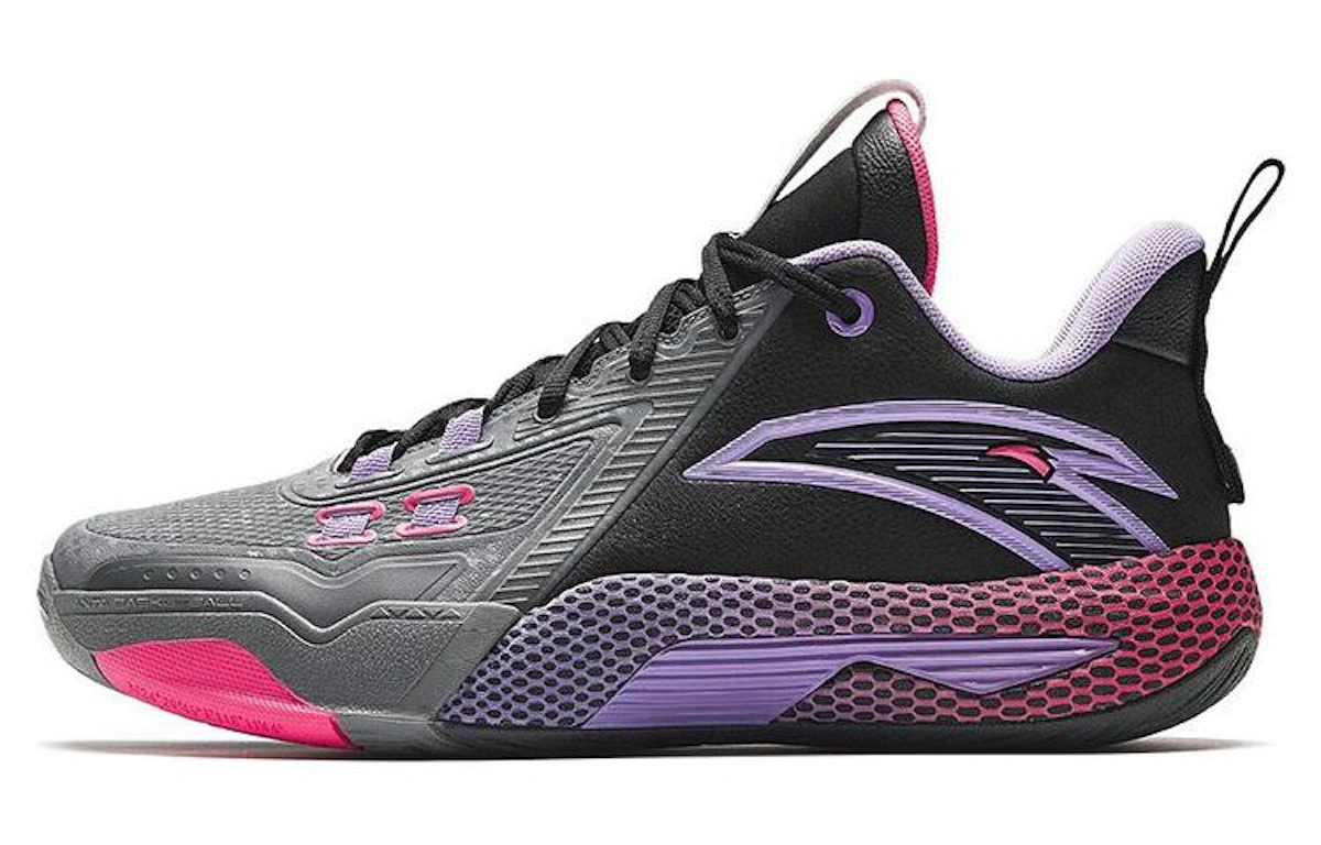 Anta Mid Top Basketball 'Black Grey Purple'