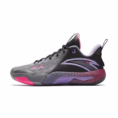 Anta Mid Top Basketball 'Black Grey Purple'