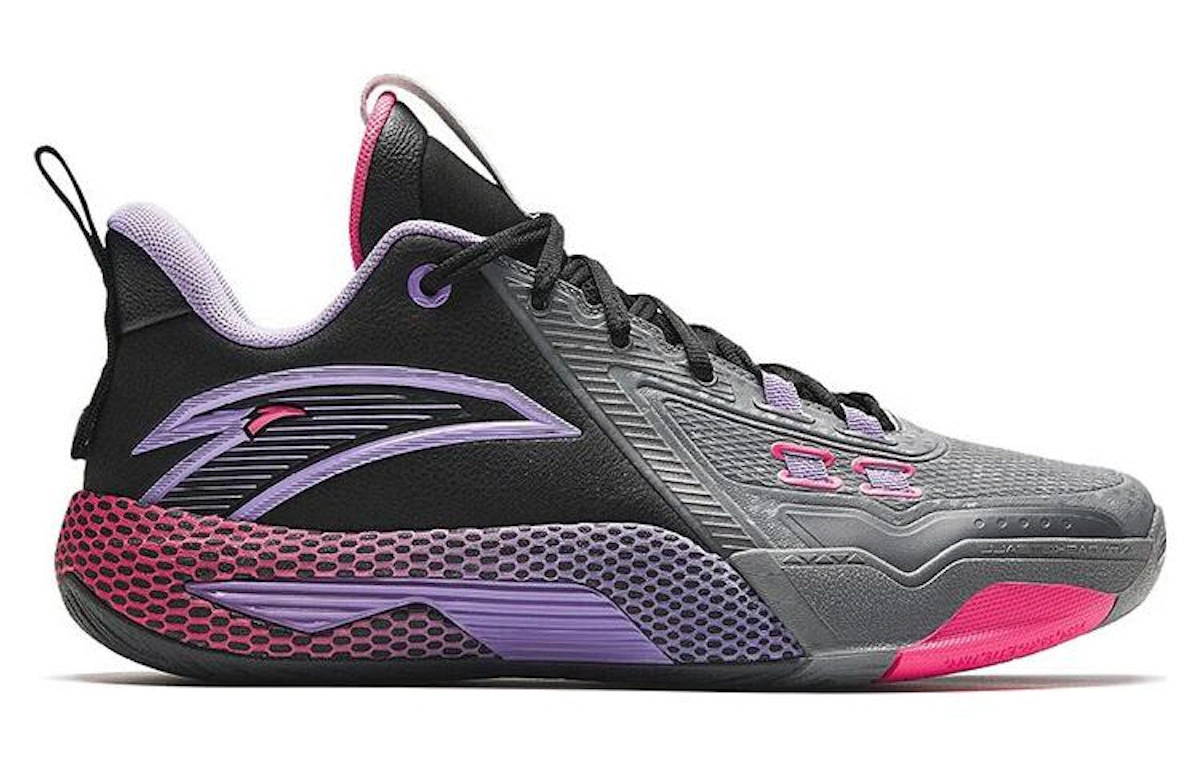 Anta Mid Top Basketball 'Black Grey Purple'