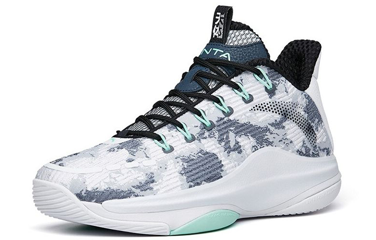 Anta Frivolous Celestial 5 Basketball Shoes 'White Black Aqua' 圖 3