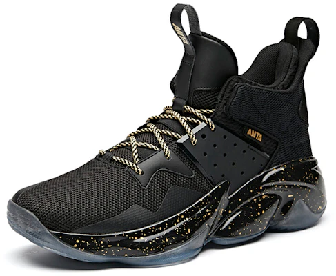 Anta Mid Top Basketball Shoes 'Black Gold White' 91941181-3 Lookbook Anta Mid Top Basketball Shoes 'Black Gold White' 91941181-3