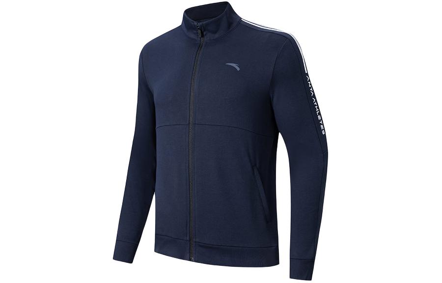 Anta Midnight Blue Zipper Track Jacket Athletic Training Series 152417711-2