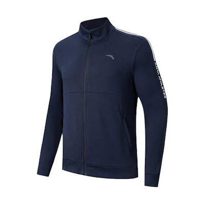 Anta Midnight Blue Zipper Track Jacket Athletic Training Series 152417711-2