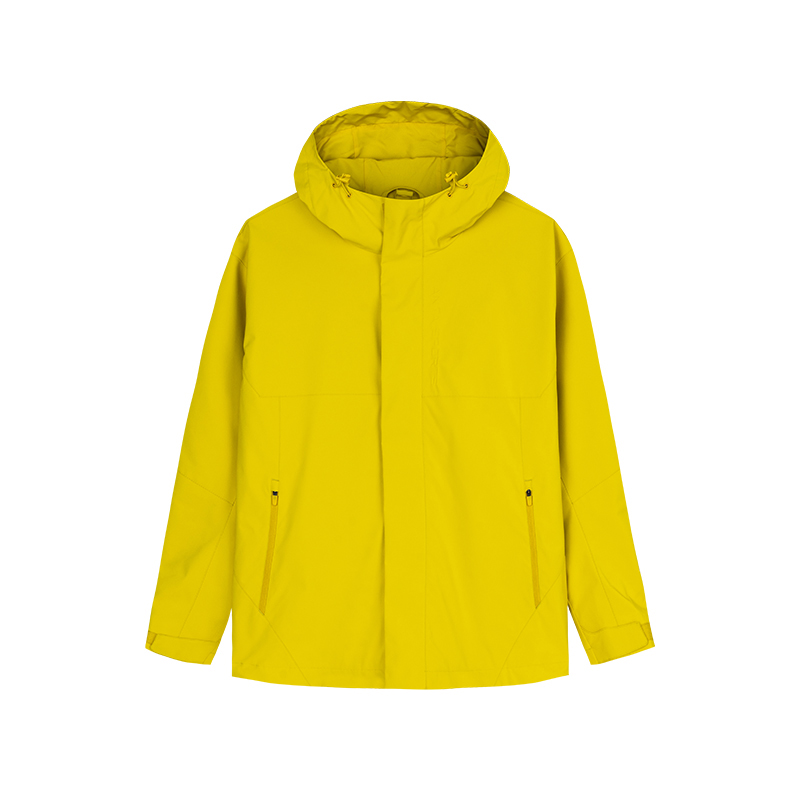 Anta Minimalist Waterproof Windbreaker Hoodie in Matte Tea Yellow 152447650U-2