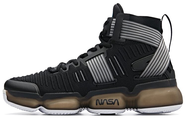 Anta NASA x SEEED High Top Basketball Shoe '60th Anniversary Black Red' 91831198-3