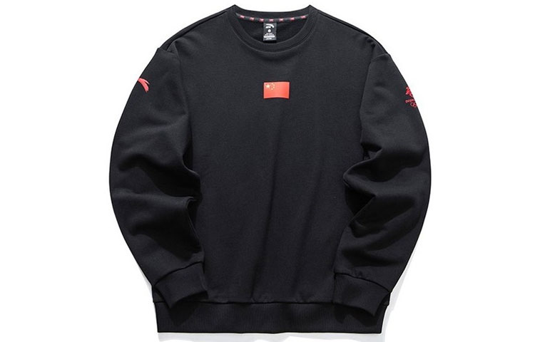 Anta National Flag Graphic Unisex Hoodie Black 172030708-3