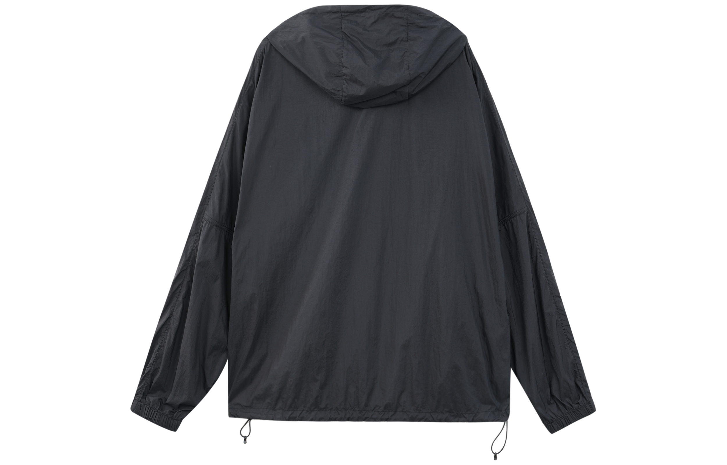 Lookbook 안타 국기 시리즈 자수 후드 우븐 재킷 유니섹스 블랙. 152130619-2