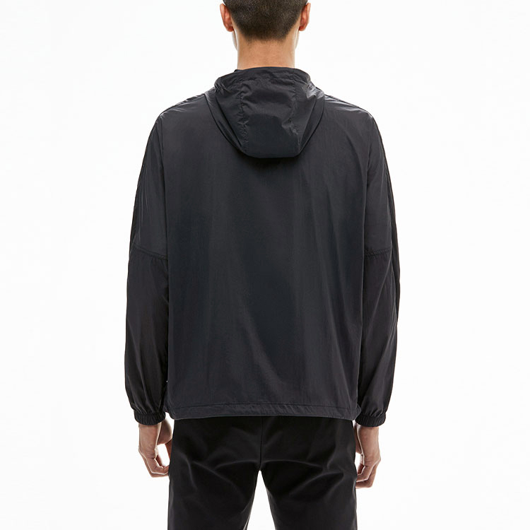 Purchase 안타 국기 시리즈 자수 후드 우븐 재킷 유니섹스 블랙. 152130619-2