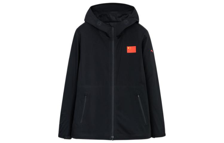 Anta National Team Tech Black Windproof Full-Zip Hoodie Jacket 152310719-2