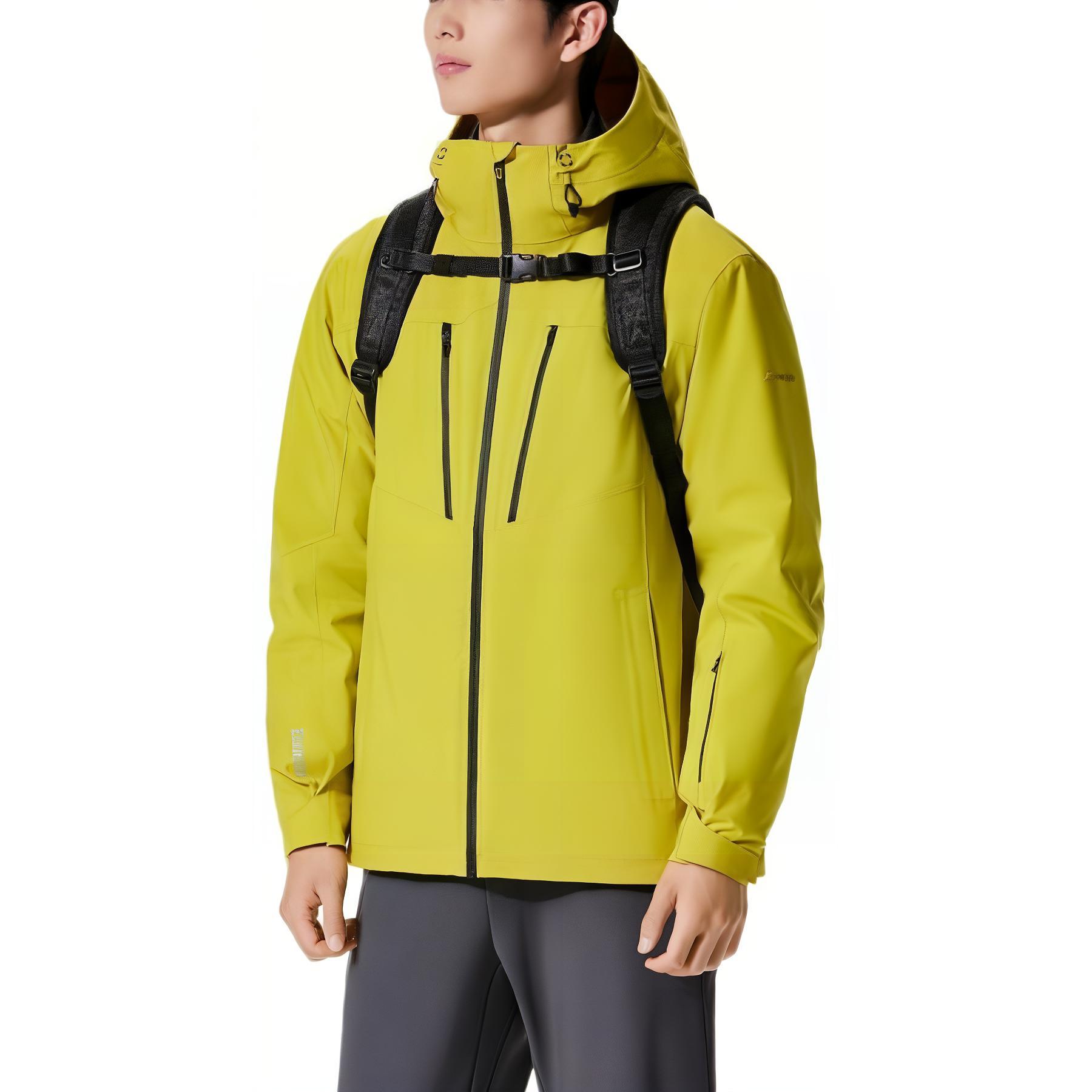Anta Outdoor Champion Series 2-in-1 Jacket Sand Yellow/Basic Black 152340608-4