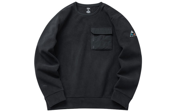 Anta Outdoor Fleece Pullover Sweatshirt Black Winter Edition 152146706-3