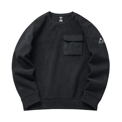 Anta Outdoor Fleece Pullover Sweatshirt Black Winter Edition 152146706-3
