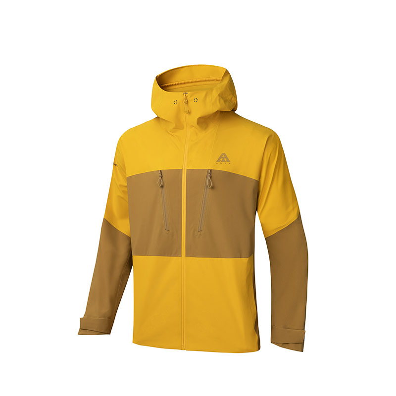Anta Outdoor Hard Shell Jacket 2.0 Yellow Brown Windproof & Durable 952437607-2